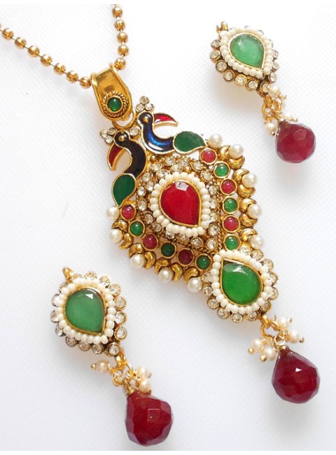 Polki Pendant Set